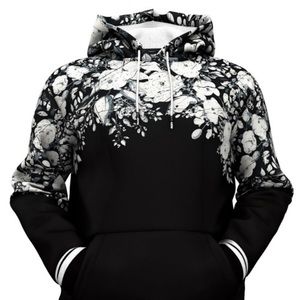 White Floral Hoodie